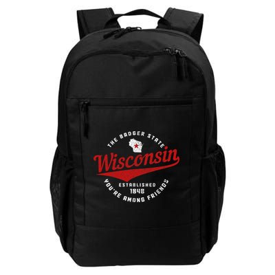 Badger State Map Pride Vintage Of Wisconsin Backpack