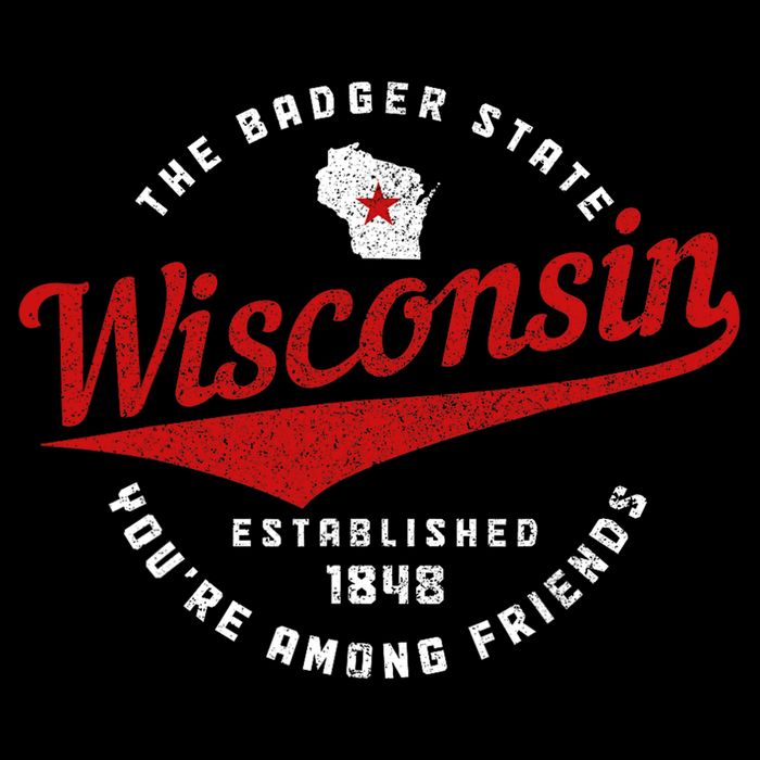 Badger State Map Pride Vintage Of Wisconsin Bucket Hat