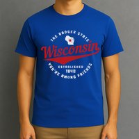 Badger State Map Pride Vintage Of Wisconsin T-Shirt