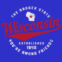 Badger State Map Pride Vintage Of Wisconsin Womens T-Shirt