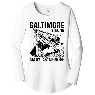 Baltimore Strong Maryland Bridge Vintage Women's Perfect Tri Tunic Long Sleeve Shirt