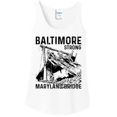 Baltimore Strong Maryland Bridge Vintage Ladies Essential Tank