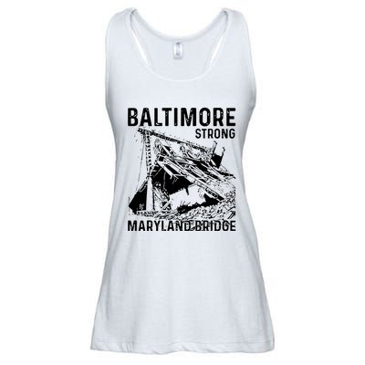 Baltimore Strong Maryland Bridge Vintage Ladies Essential Flowy Tank