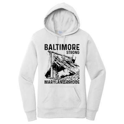 Baltimore Strong Maryland Bridge Vintage Women's Pullover Hoodie