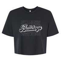 Bulldogs Sports Mascot For Bulldogs Football Baseball Bella+Canvas Jersey Crop Tee