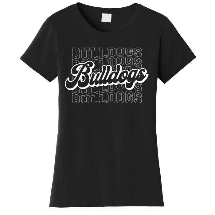 Bulldogs Sports Mascot For Bulldogs Football Baseball Women's T-Shirt