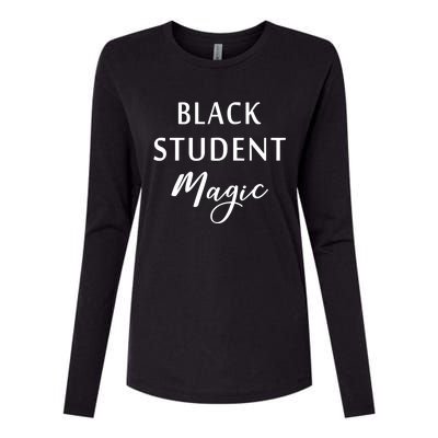 Black Student Magic Black History Month African American Womens Cotton Relaxed Long Sleeve T-Shirt