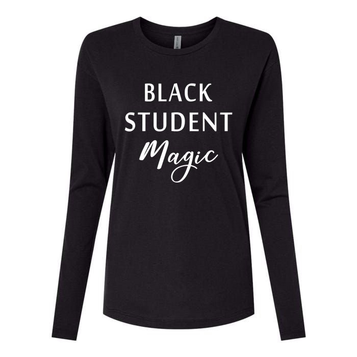 Black Student Magic Black History Month African American Womens Cotton Relaxed Long Sleeve T-Shirt