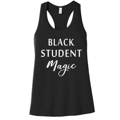 Black Student Magic Black History Month African American Women's Racerback Tank