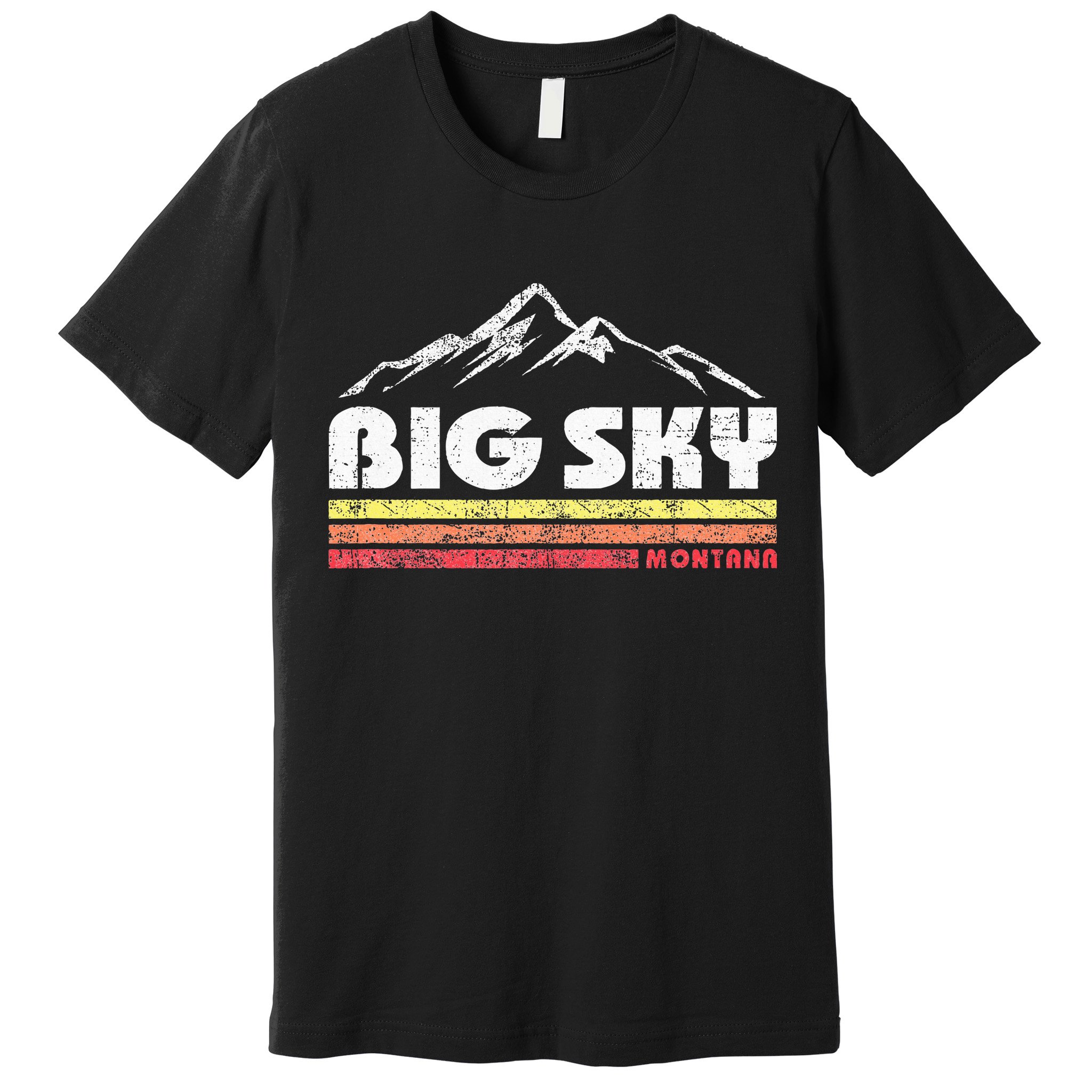 Big Sky Montana Mountain Sunset Premium T-Shirt