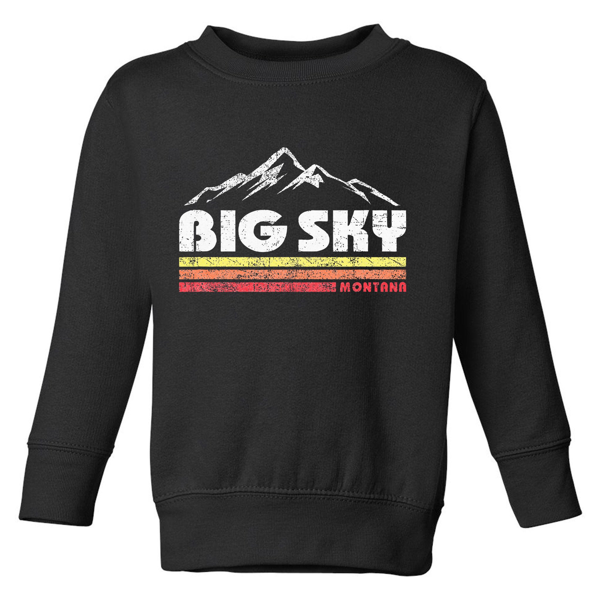 Big Sky Montana Mountain Sunset Toddler Sweatshirt