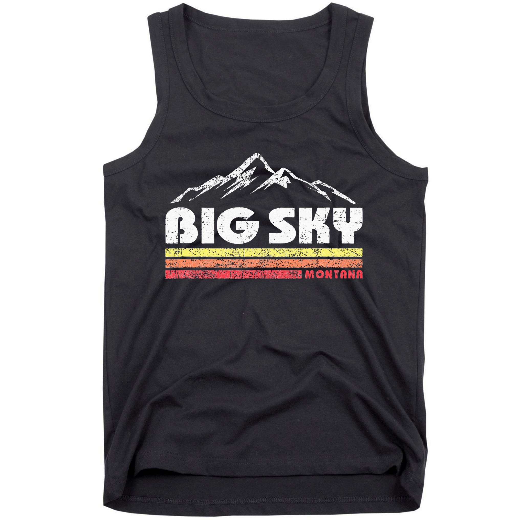Big Sky Montana Mountain Sunset Tank Top