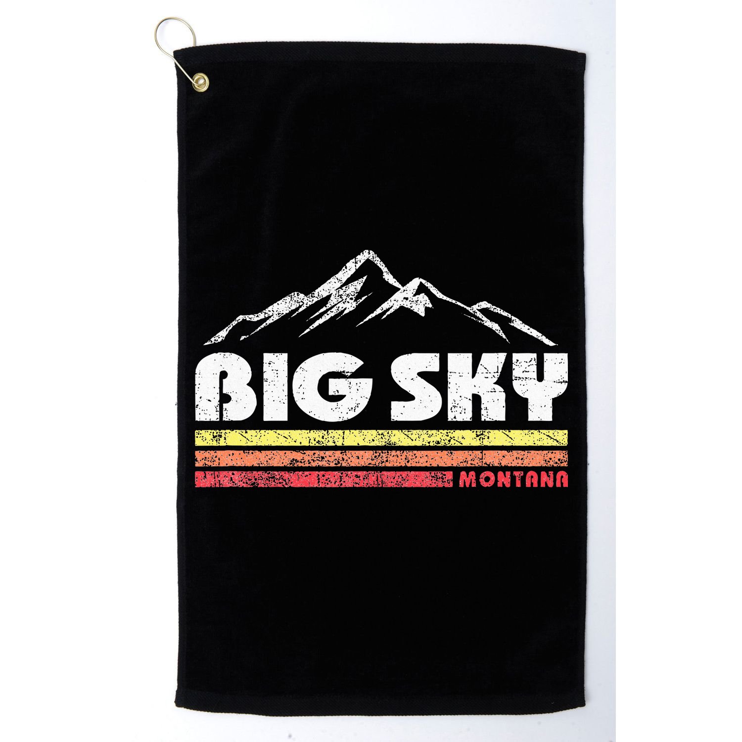 Big Sky Montana Mountain Sunset Golf Towel
