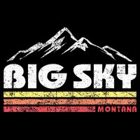 Big Sky Montana Mountain Sunset Womens T-Shirt