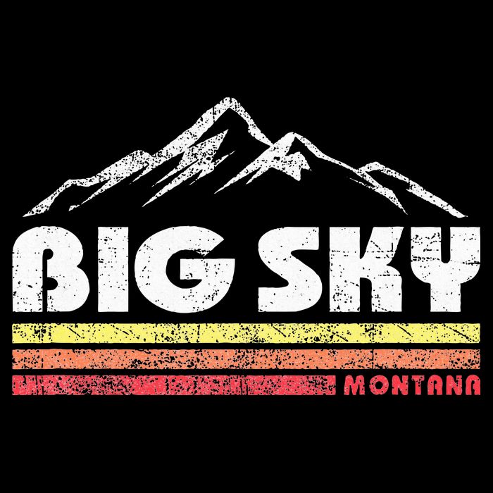 Big Sky Montana Mountain Sunset Womens T-Shirt
