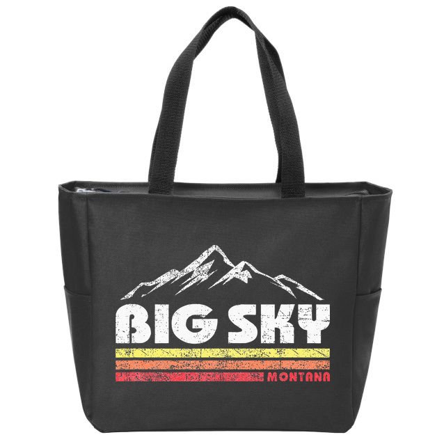 Big Sky Montana Mountain Sunset Zip Tote Bag