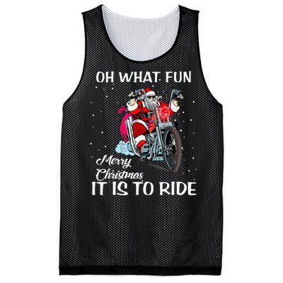 Biker Santa Motorcycle Fan Merry Christmas Xmas Holidays Mesh Reversible Basketball Jersey Tank