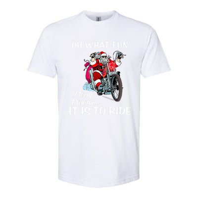 Biker Santa Motorcycle Fan Merry Christmas Xmas Holidays Softstyle CVC T-Shirt