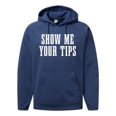 Bartender Show Me Your Tips Bartending Funny Waiter Waitress Meaningful Gift Performance Fleece Hoodie