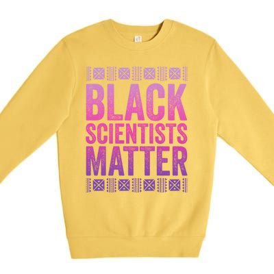 Black Scientists Matter Great Gift American Black History Gift Premium Crewneck Sweatshirt