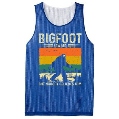 Bigfoot Saw Me But Nobody Believes Him Mesh Reversible Basketball Jersey Tank