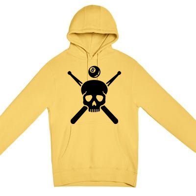 Billiards Skull Meaningful Gift Premium Pullover Hoodie