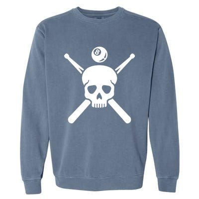 Billiards Skull Meaningful Gift Garment-Dyed Sweatshirt