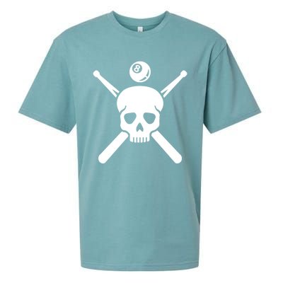 Billiards Skull Meaningful Gift Sueded Cloud Jersey T-Shirt