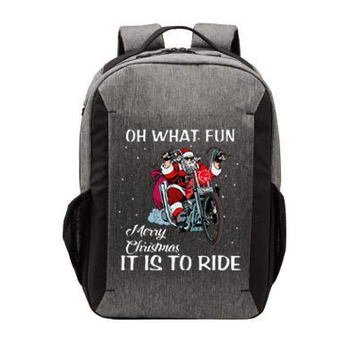 Biker Santa Motorcycle Fan Merry Christmas Xmas Holidays  Vector Backpack