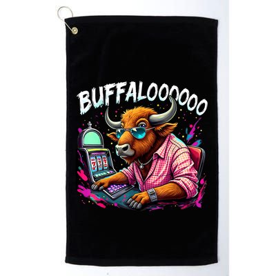 Buffalo Slot Machine Funny Casino Art Casino Lovers Costume Golf Towel