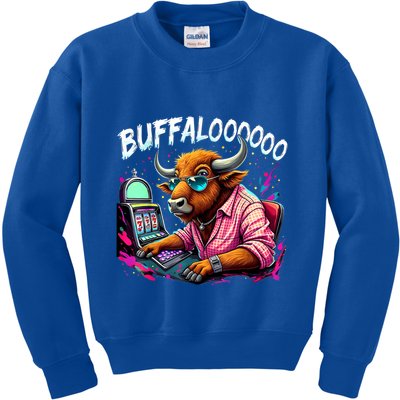 Buffalo Slot Machine Funny Casino Art Casino Lovers Costume Kids Sweatshirt