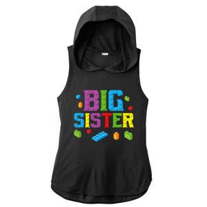 Big Sister Master Builder Building Bricks Blocks Family Set Ladies PosiCharge Tri-Blend Wicking Draft Hoodie Tank