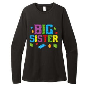 Big Sister Master Builder Building Bricks Blocks Family Set Womens CVC Long Sleeve Shirt