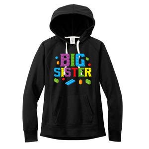 Big Sister Master Builder Building Bricks Blocks Family Set Women's Fleece Hoodie