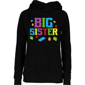 Big Sister Master Builder Building Bricks Blocks Family Set Womens Funnel Neck Pullover Hood