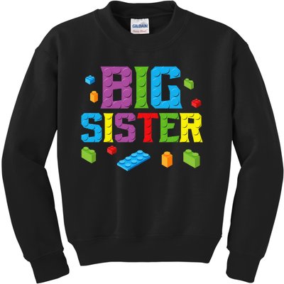 Big Sister Master Builder Building Bricks Blocks Family Set Kids Sweatshirt