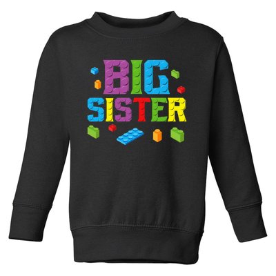 Big Sister Master Builder Building Bricks Blocks Family Set Toddler Sweatshirt