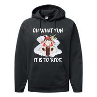 Biker Santa Motorcycle Fan Merry Christmas Xmas Holidays Performance Fleece Hoodie