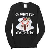 Biker Santa Motorcycle Fan Merry Christmas Xmas Holidays Long Sleeve Shirt