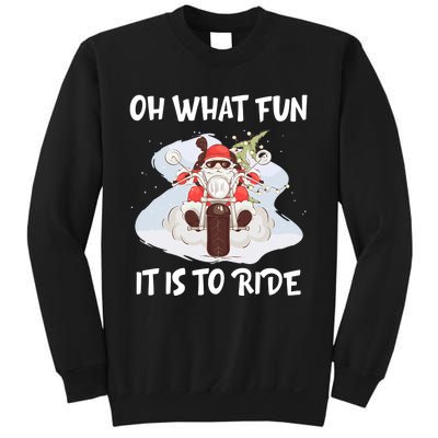 Biker Santa Motorcycle Fan Merry Christmas Xmas Holidays Sweatshirt