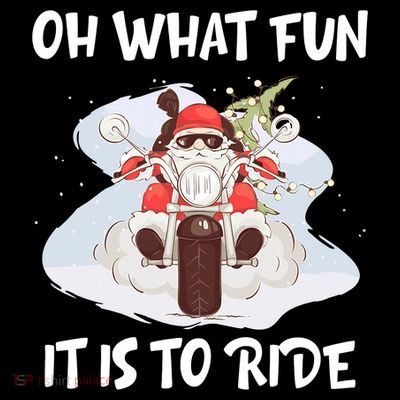 Biker Santa Motorcycle Fan Merry Christmas Xmas Holidays T-Shirt