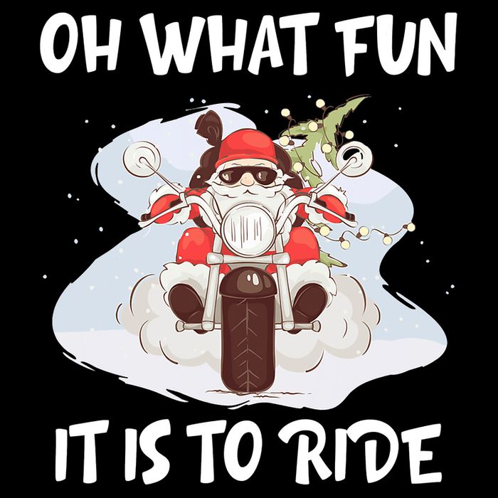 Biker Santa Motorcycle Fan Merry Christmas Xmas Holidays Tall T-Shirt