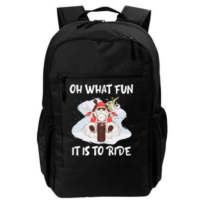 Biker Santa Motorcycle Fan Merry Christmas Xmas Holidays Daily Commute Backpack