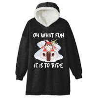 Biker Santa Motorcycle Fan Merry Christmas Xmas Holidays Hooded Wearable Blanket