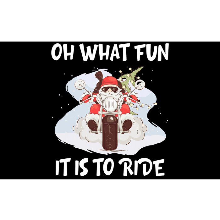 Biker Santa Motorcycle Fan Merry Christmas Xmas Holidays Bumper Sticker