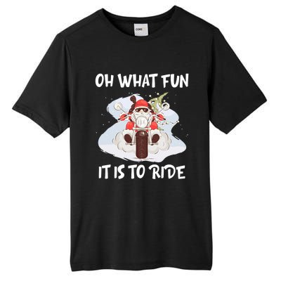 Biker Santa Motorcycle Fan Merry Christmas Xmas Holidays Tall Fusion ChromaSoft Performance T-Shirt