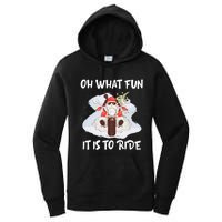 Biker Santa Motorcycle Fan Merry Christmas Xmas Holidays Women's Pullover Hoodie