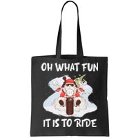 Biker Santa Motorcycle Fan Merry Christmas Xmas Holidays Tote Bag