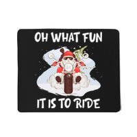 Biker Santa Motorcycle Fan Merry Christmas Xmas Holidays Mousepad