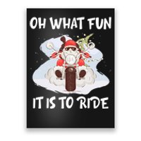 Biker Santa Motorcycle Fan Merry Christmas Xmas Holidays Poster